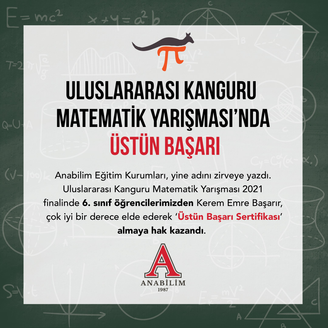 Uluslararası Kanguru Matematik Yarışması'nda Üstün Başarı