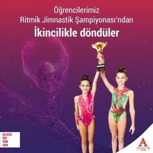 Öğrencilerimiz Ritmik Jimnastik Şampiyonası'ndan İkincilikle Döndüler!